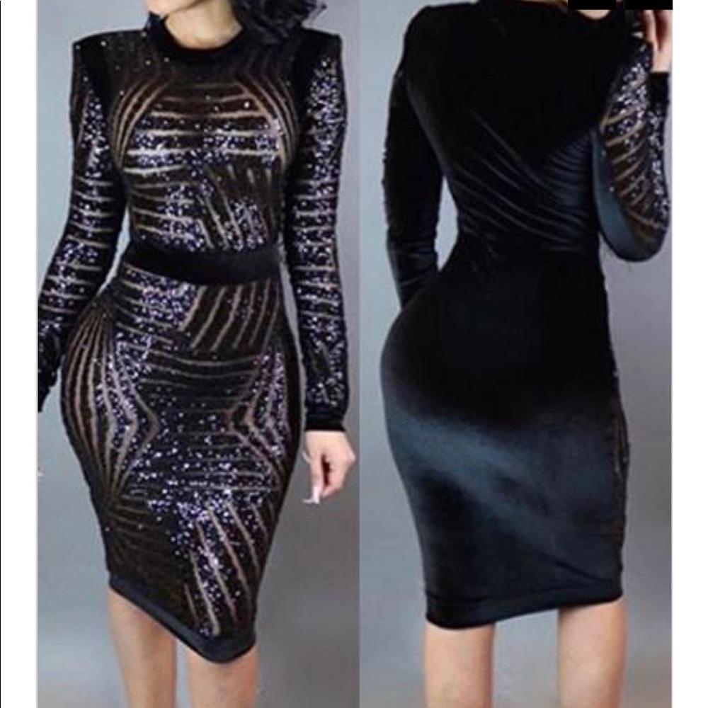 Black long sleeve dress
